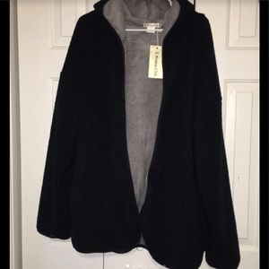 Blue “Sherpa” Jacket Blue Size 2X Very Soft NWT